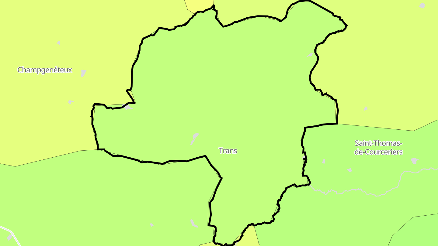 Carte des prix de l'immobilier Trans