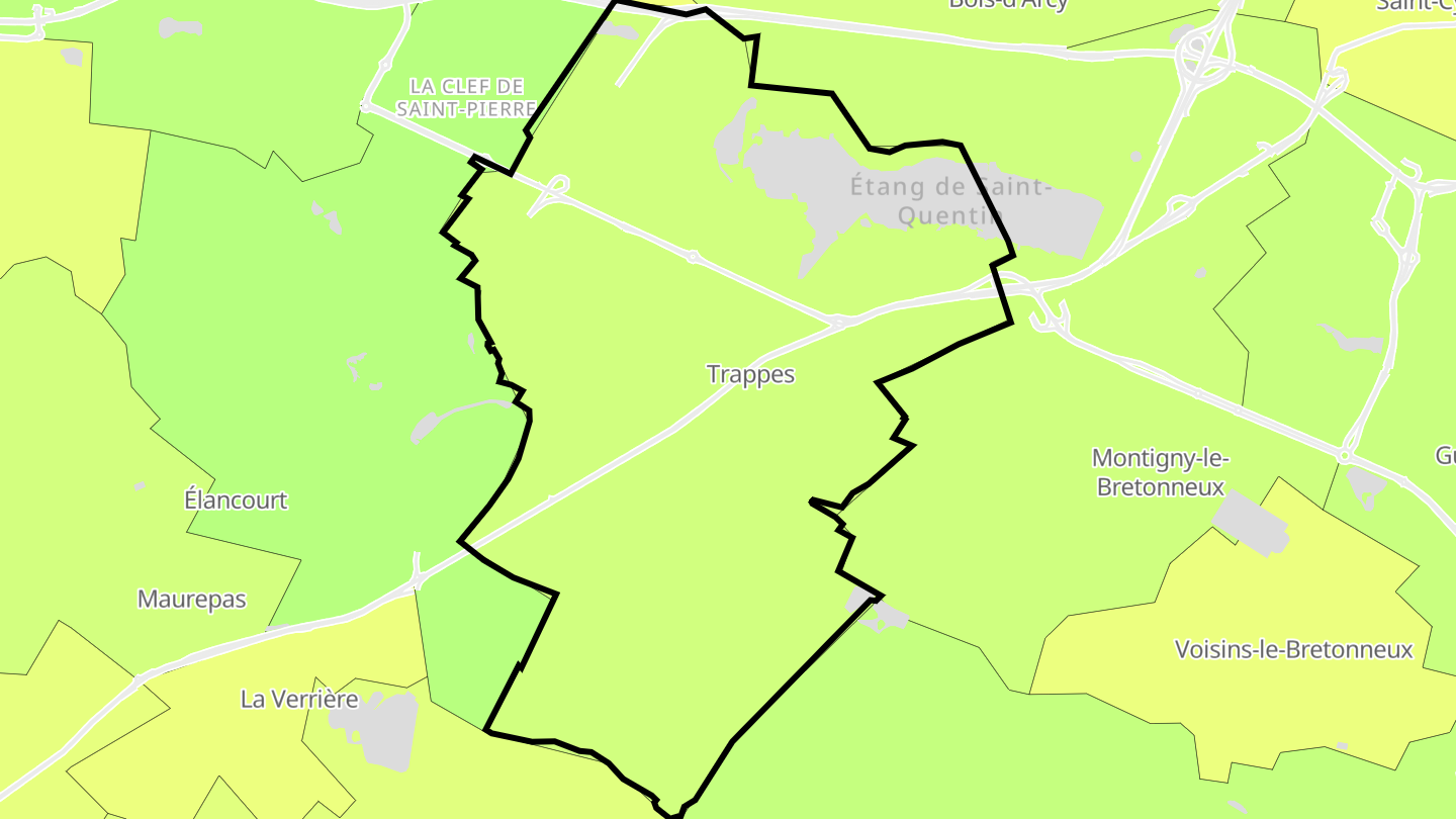 Carte des prix de l'immobilier Trappes