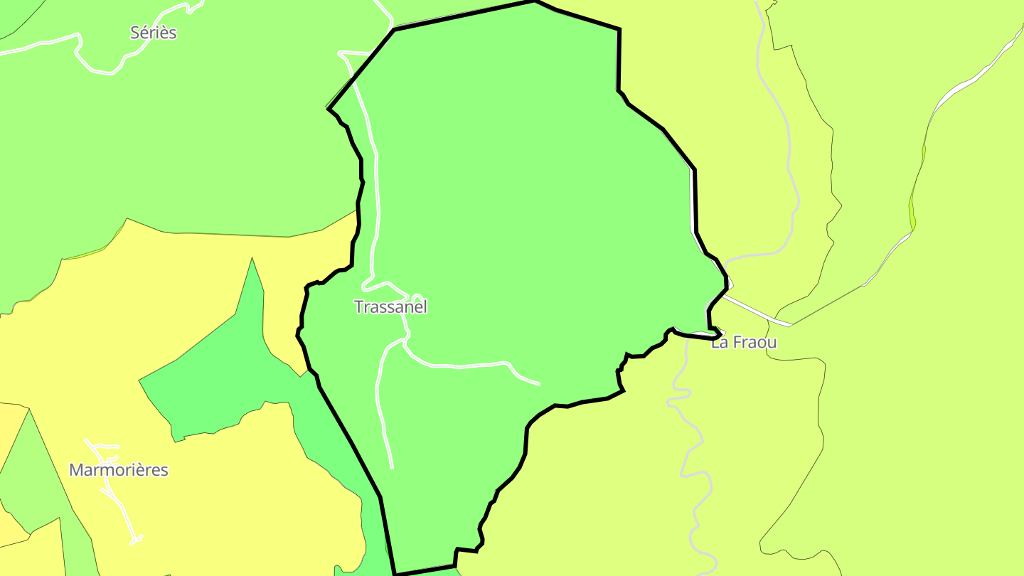 Carte des prix de l'immobilier Trassanel