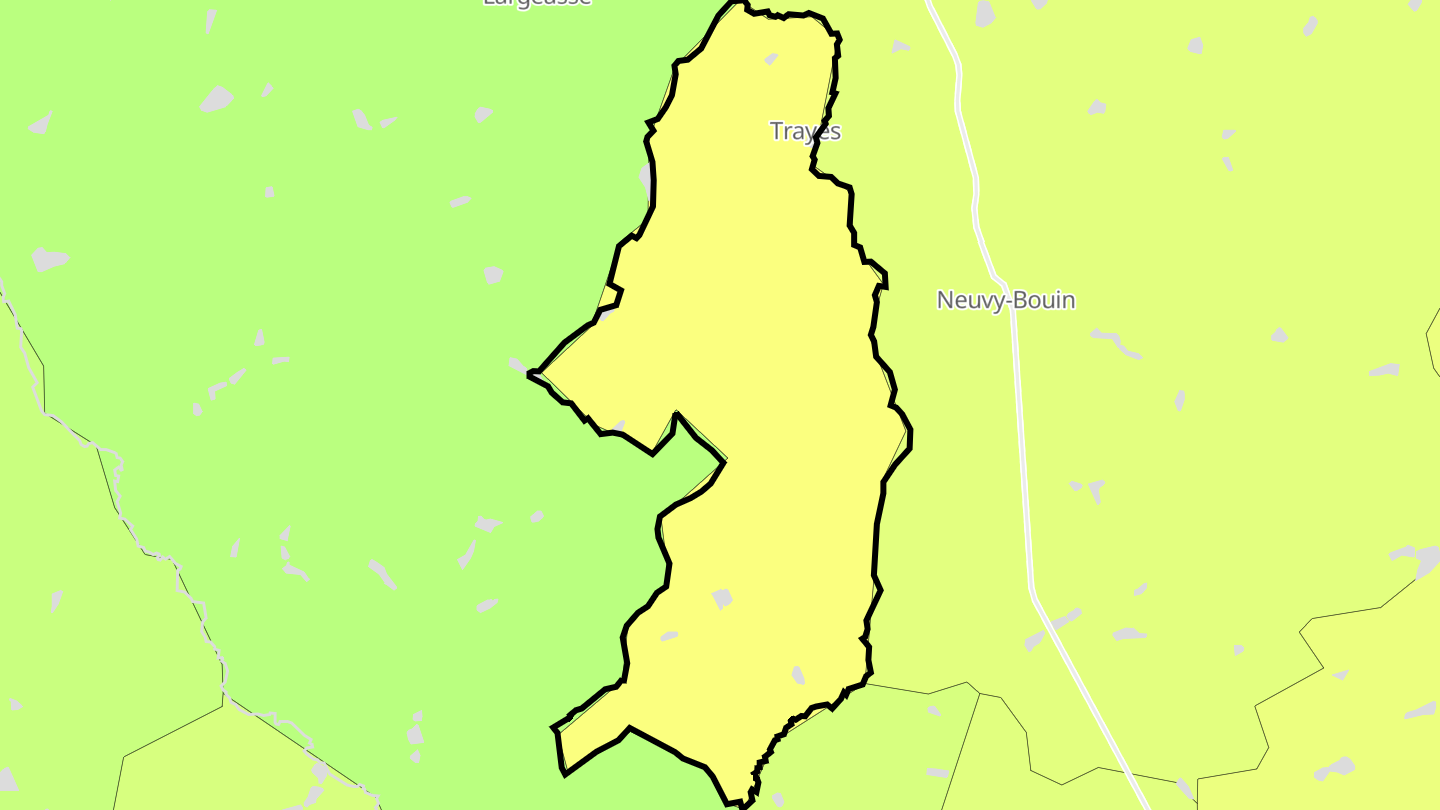 Carte des prix de l'immobilier Trayes