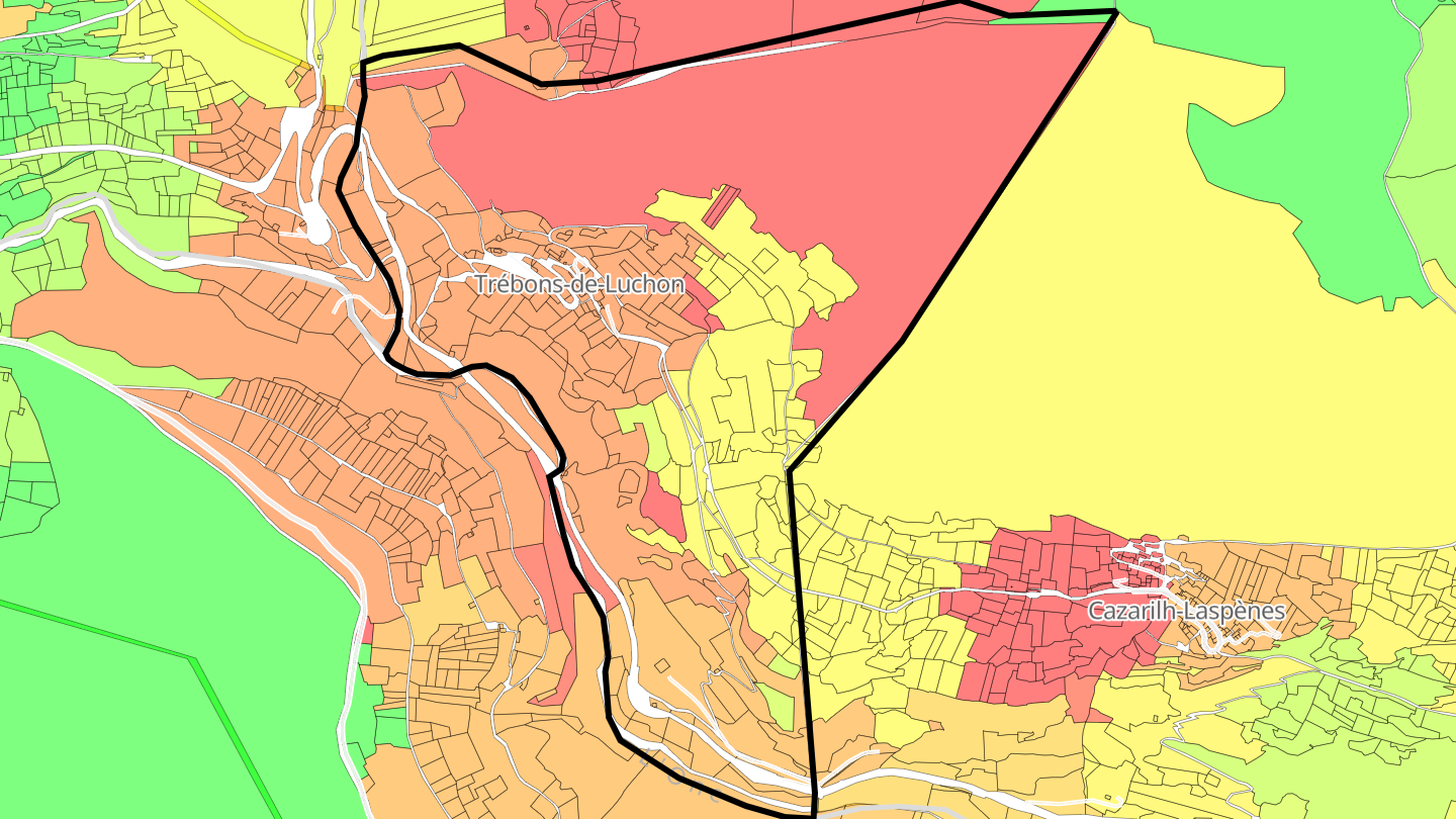 Carte des prix de l'immobilier Trébons-de-Luchon