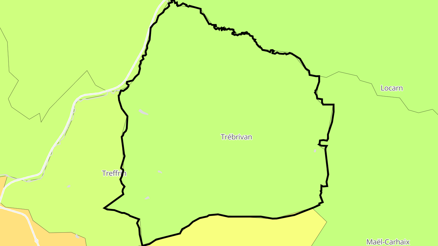 Carte des prix de l'immobilier Trébrivan