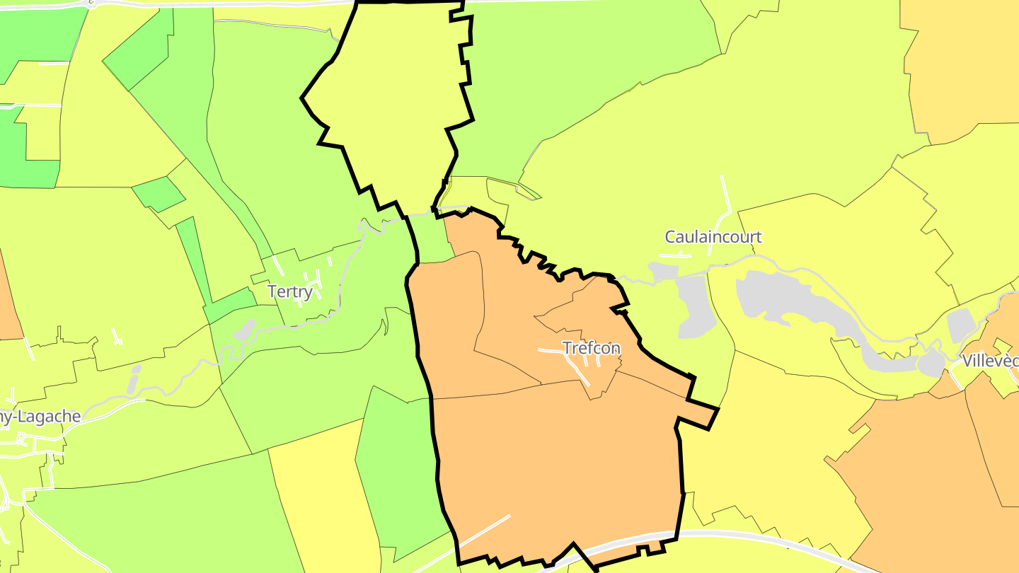 Carte des prix de l'immobilier Trefcon