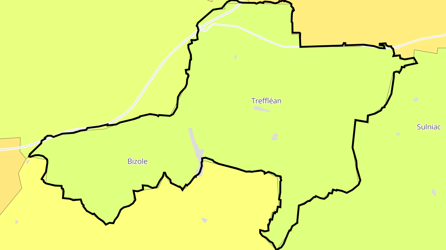 Carte des prix de l'immobilier Treffléan
