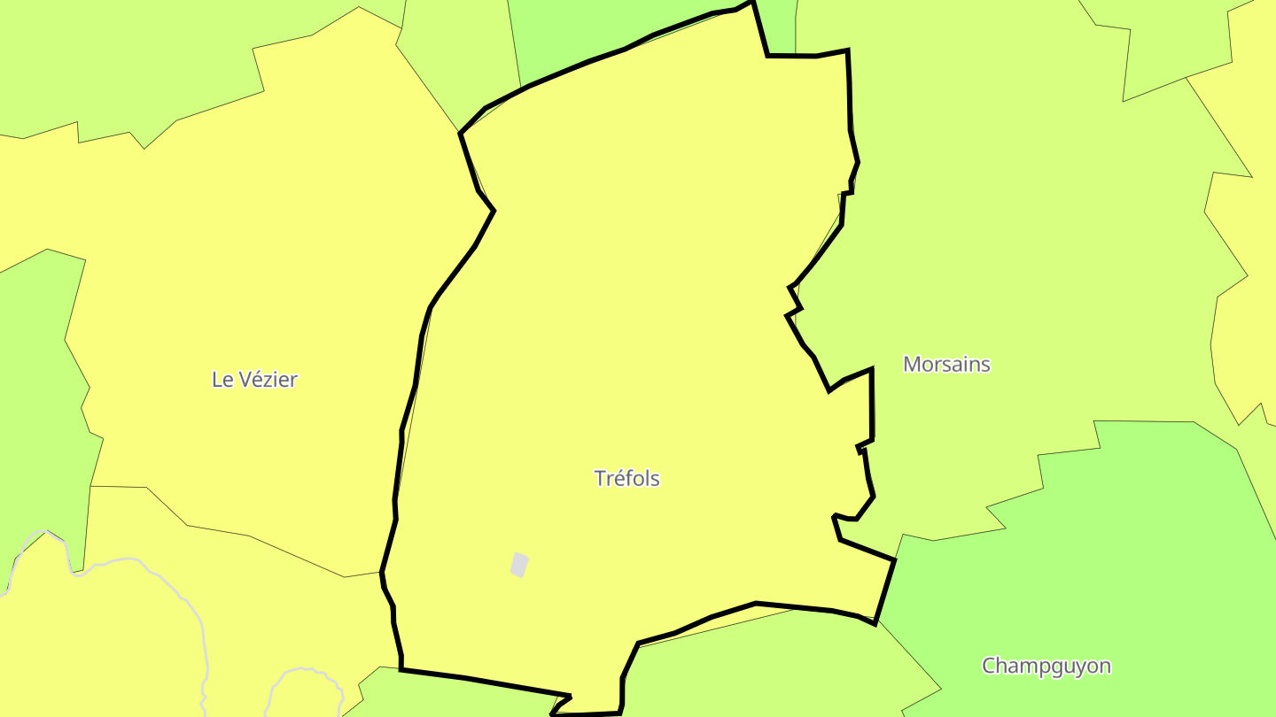 Carte des prix de l'immobilier Tréfols