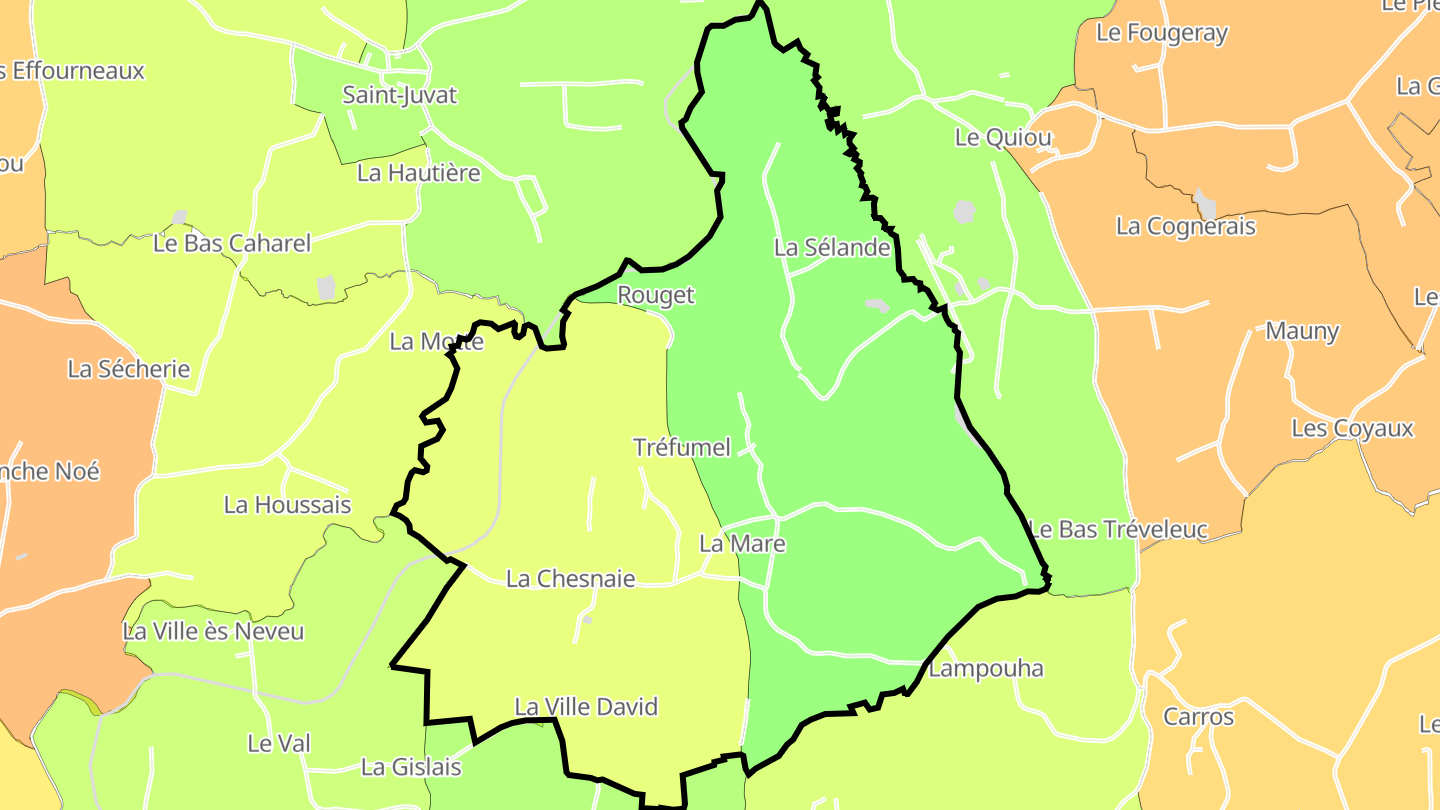 Carte des prix de l'immobilier Tréfumel