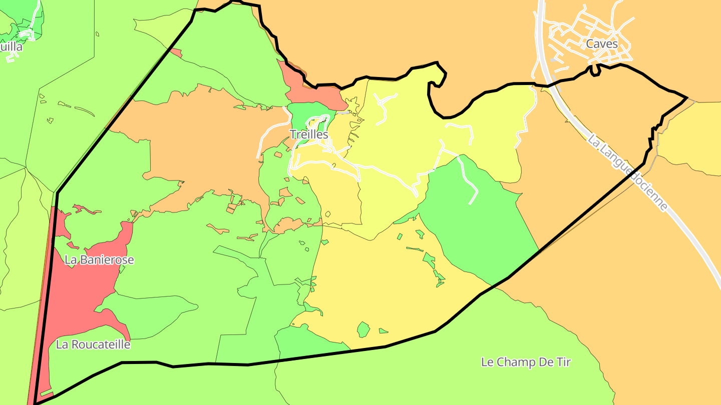Carte des prix de l'immobilier Treilles