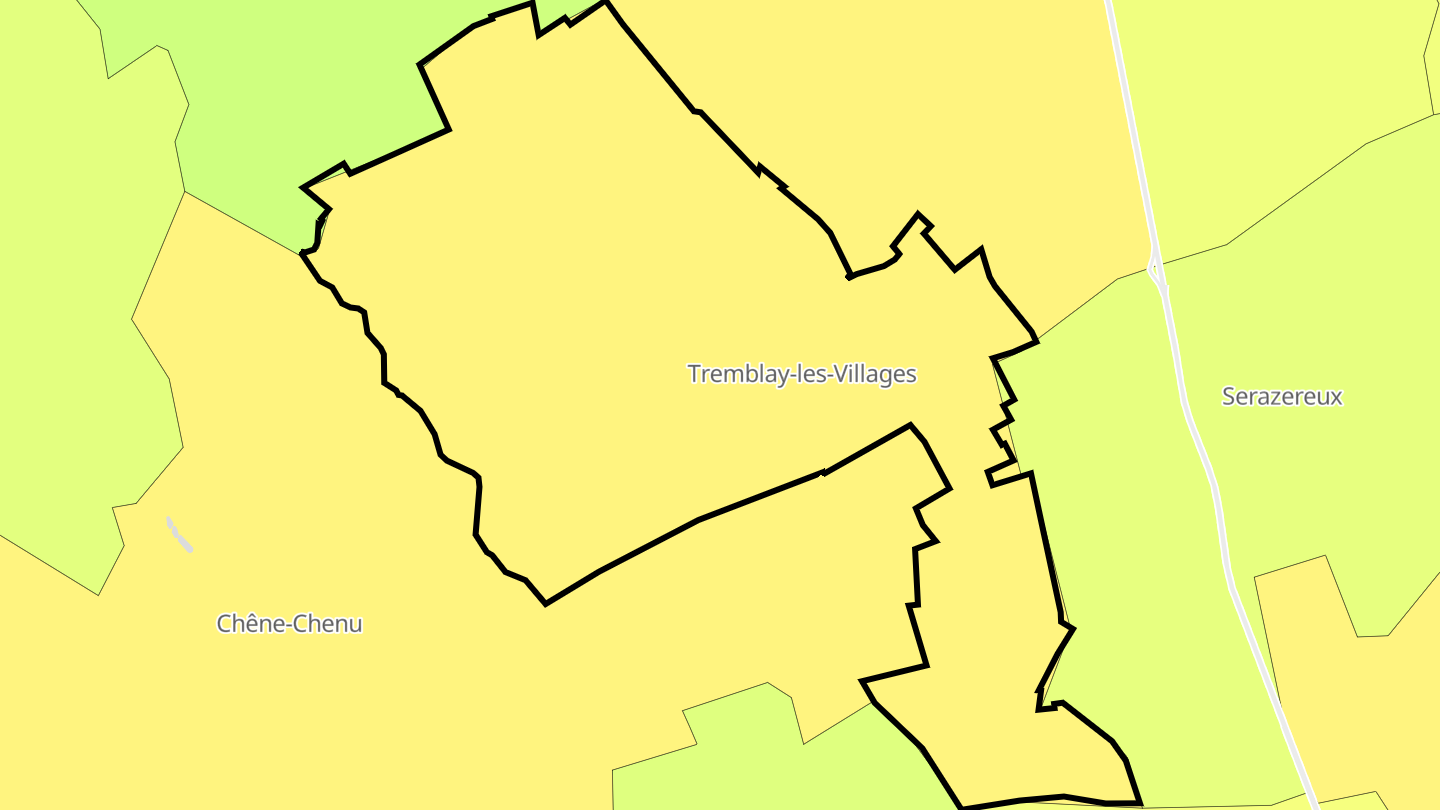 Carte des prix de l'immobilier Tremblay-le-Vicomte