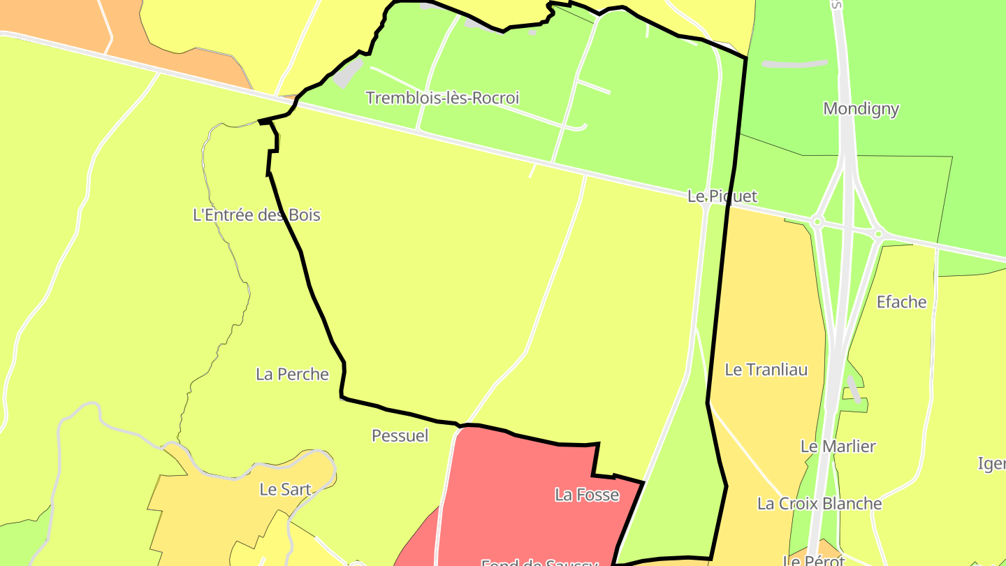 Carte des prix de l'immobilier Tremblois-lès-Rocroi