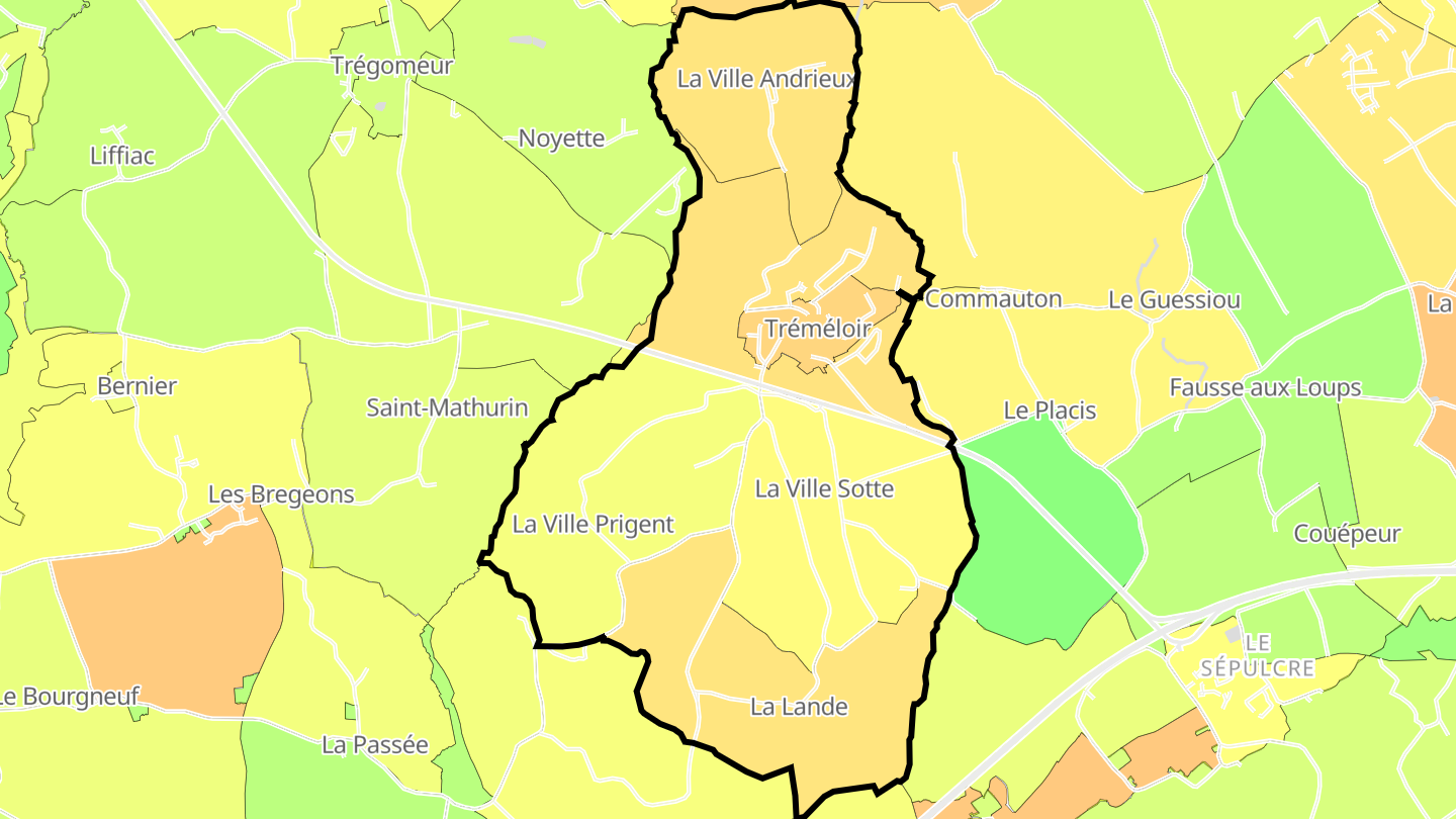 Carte des prix de l'immobilier Tréméloir