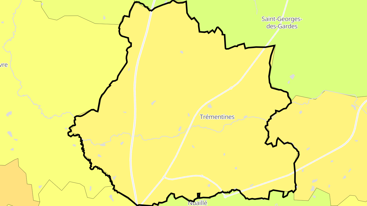 Carte des prix de l'immobilier Trémentines