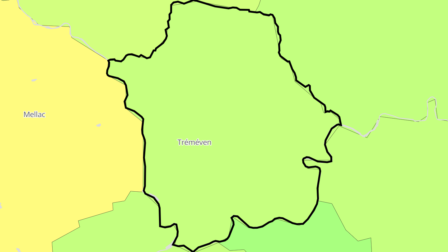 Carte des prix de l'immobilier Tréméven