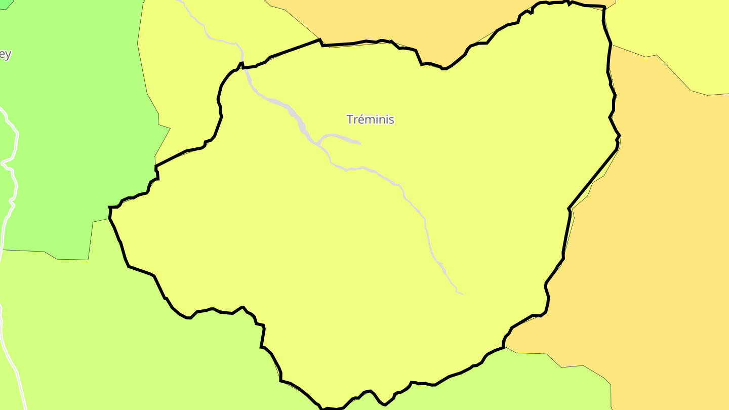 Carte des prix de l'immobilier Tréminis