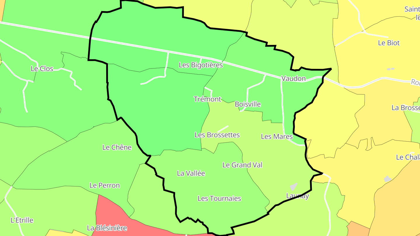 Carte des prix de l'immobilier Trémont