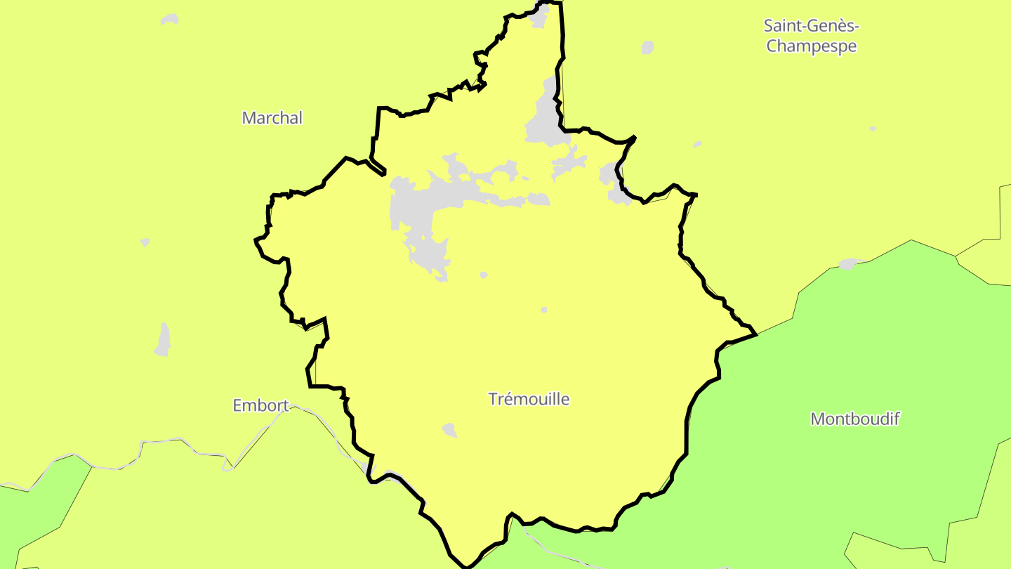 Carte des prix de l'immobilier Trémouille