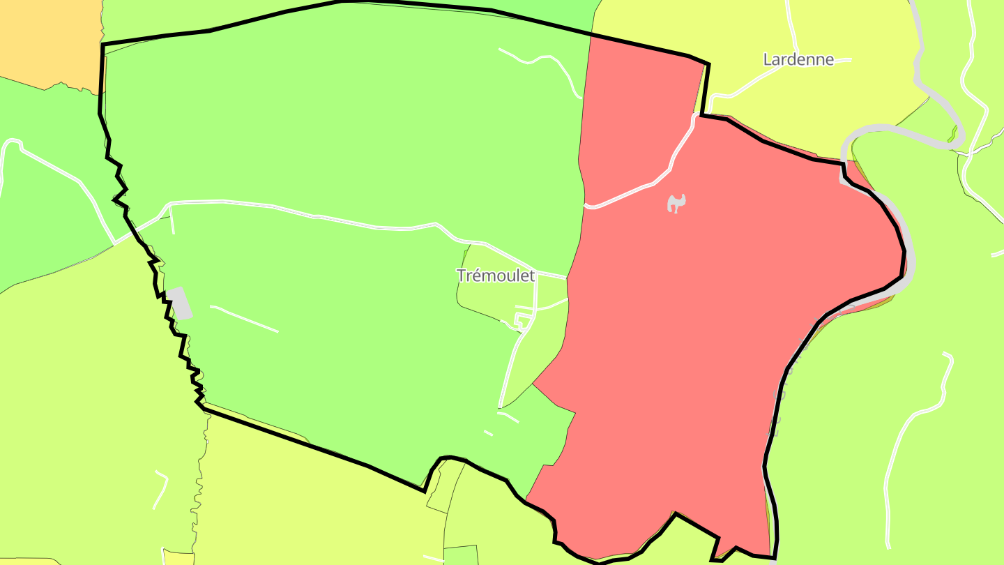 Carte des prix de l'immobilier Trémoulet