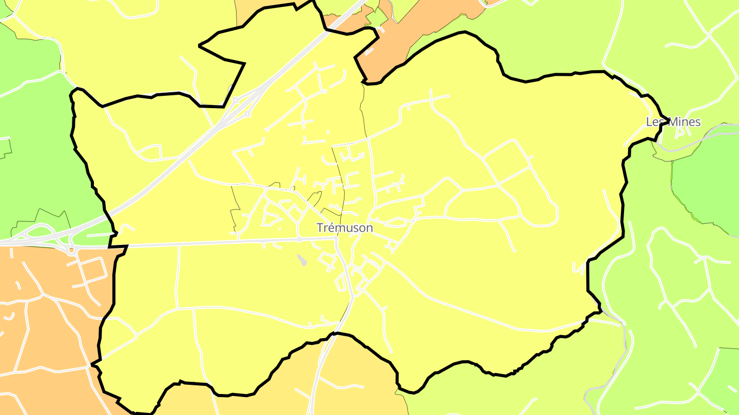 Carte des prix de l'immobilier Trémuson