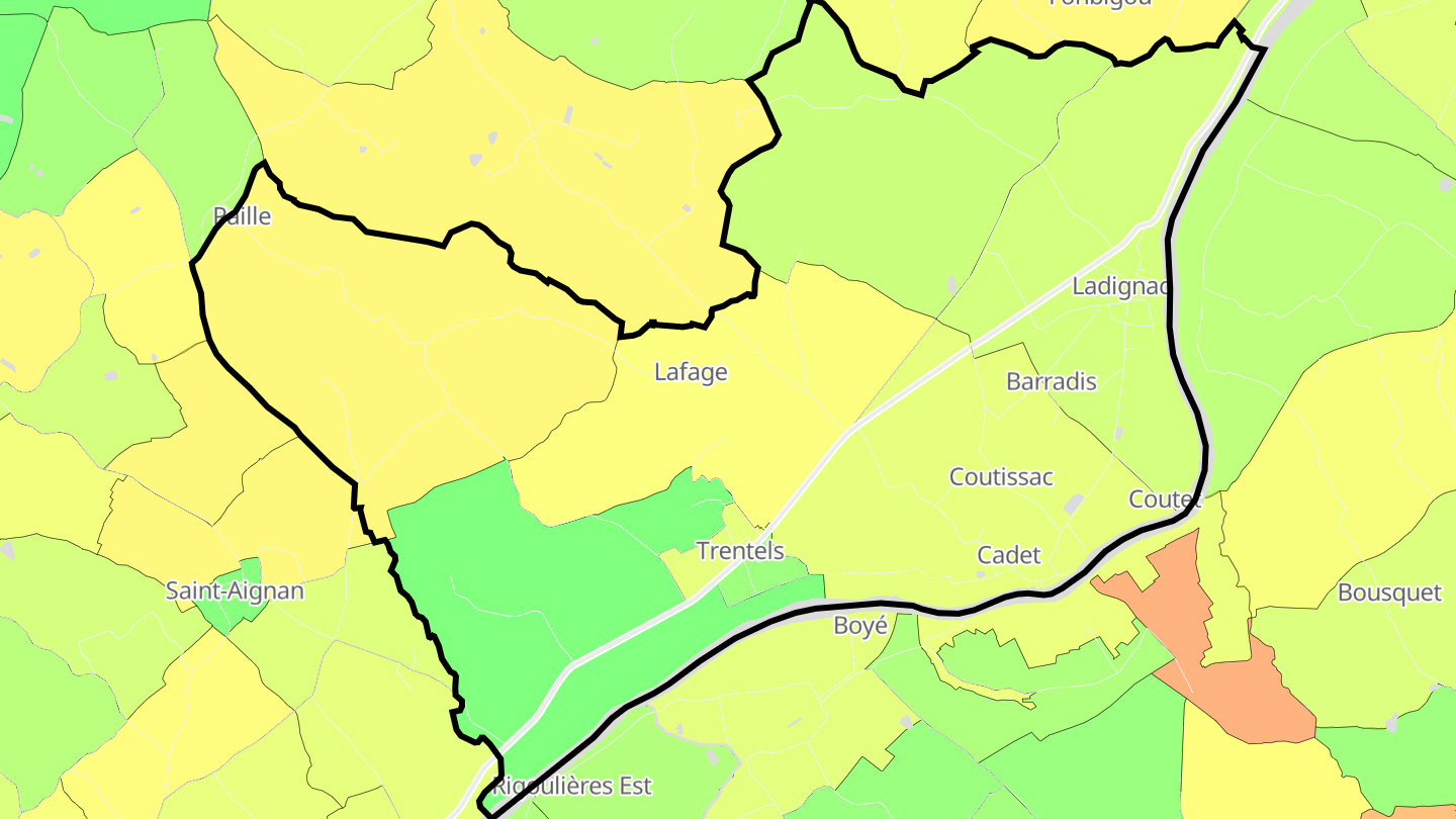 Carte des prix de l'immobilier Trentels