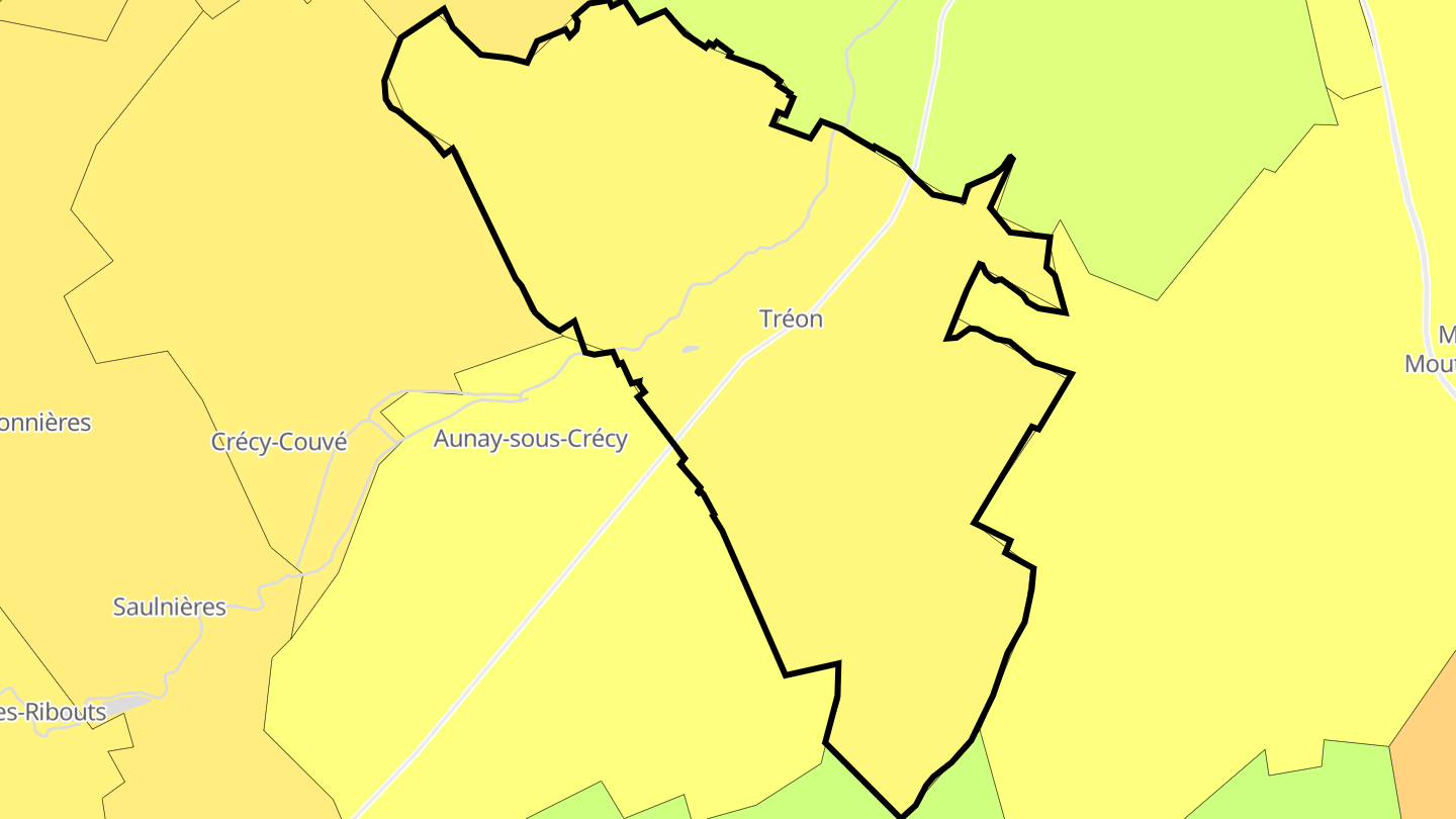 Carte des prix de l'immobilier Tréon