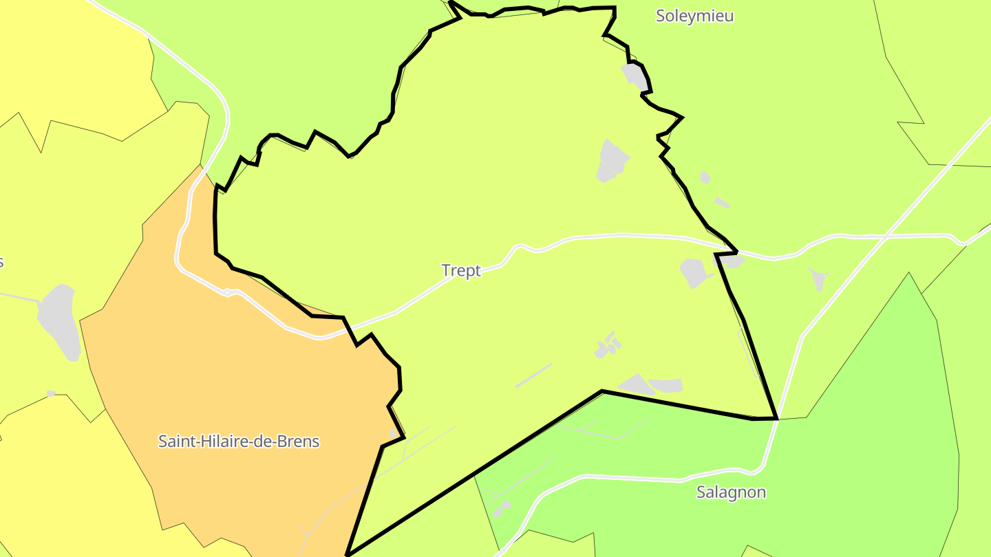 Carte des prix de l'immobilier Trept