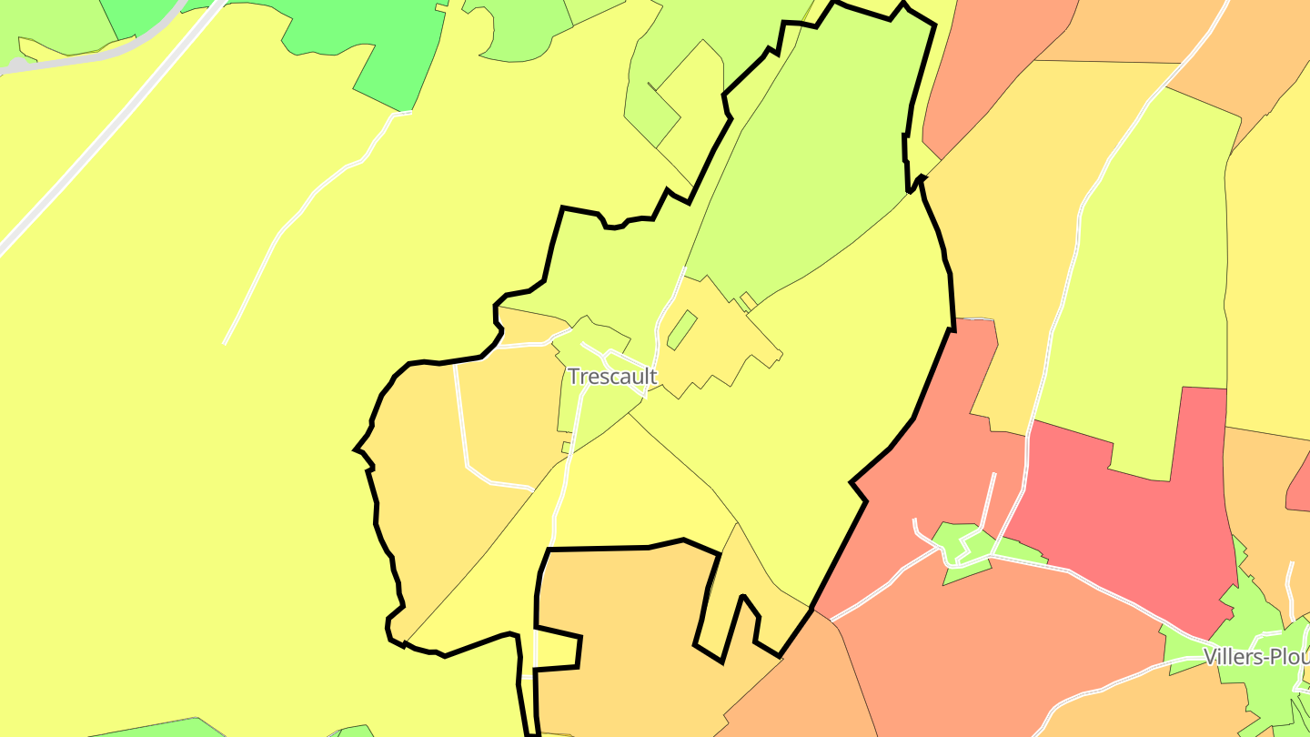 Carte des prix de l'immobilier Trescault