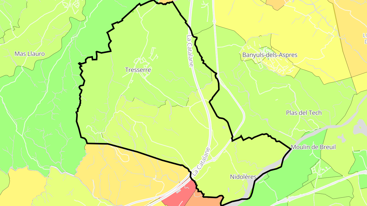 Carte des prix de l'immobilier Tresserre