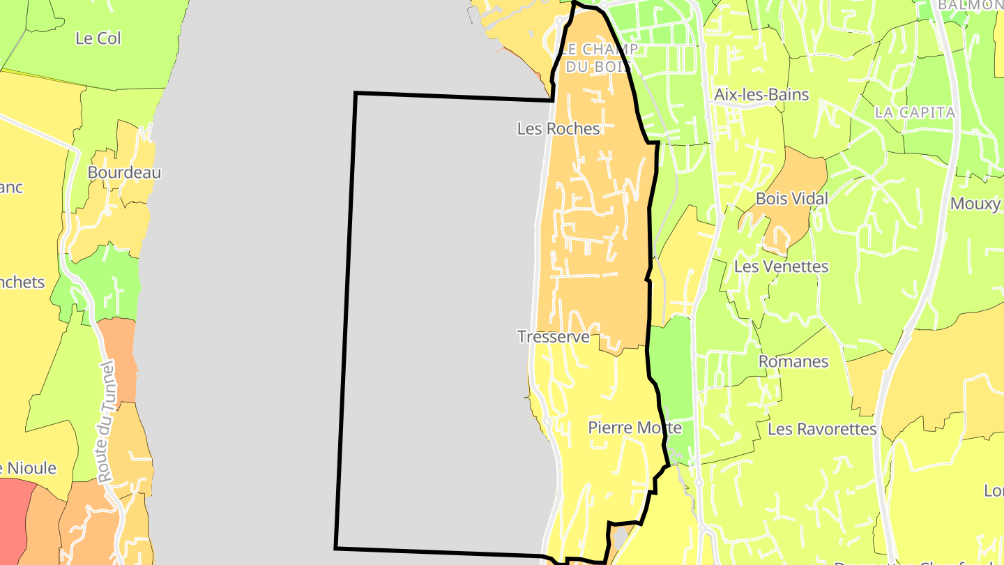 Carte des prix de l'immobilier Tresserve