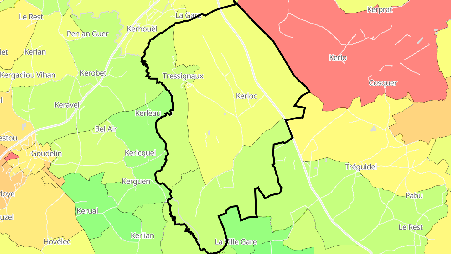Carte des prix de l'immobilier Tressignaux