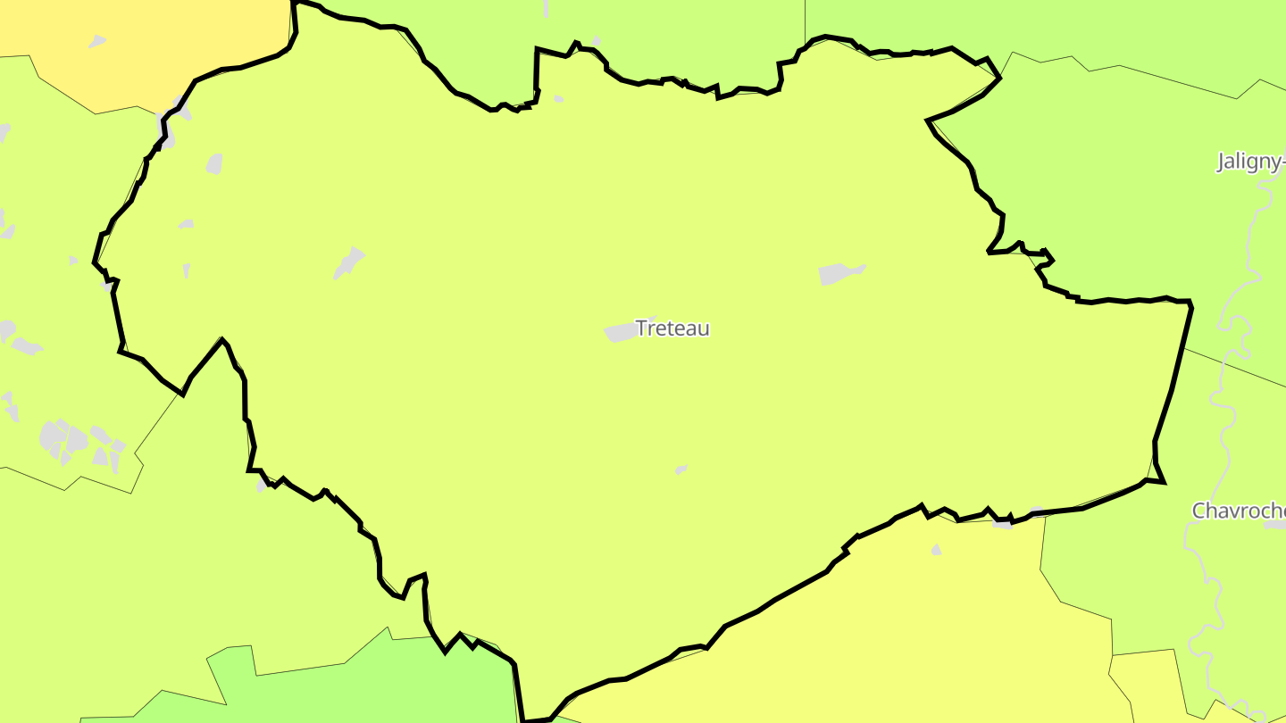Carte des prix de l'immobilier Treteau