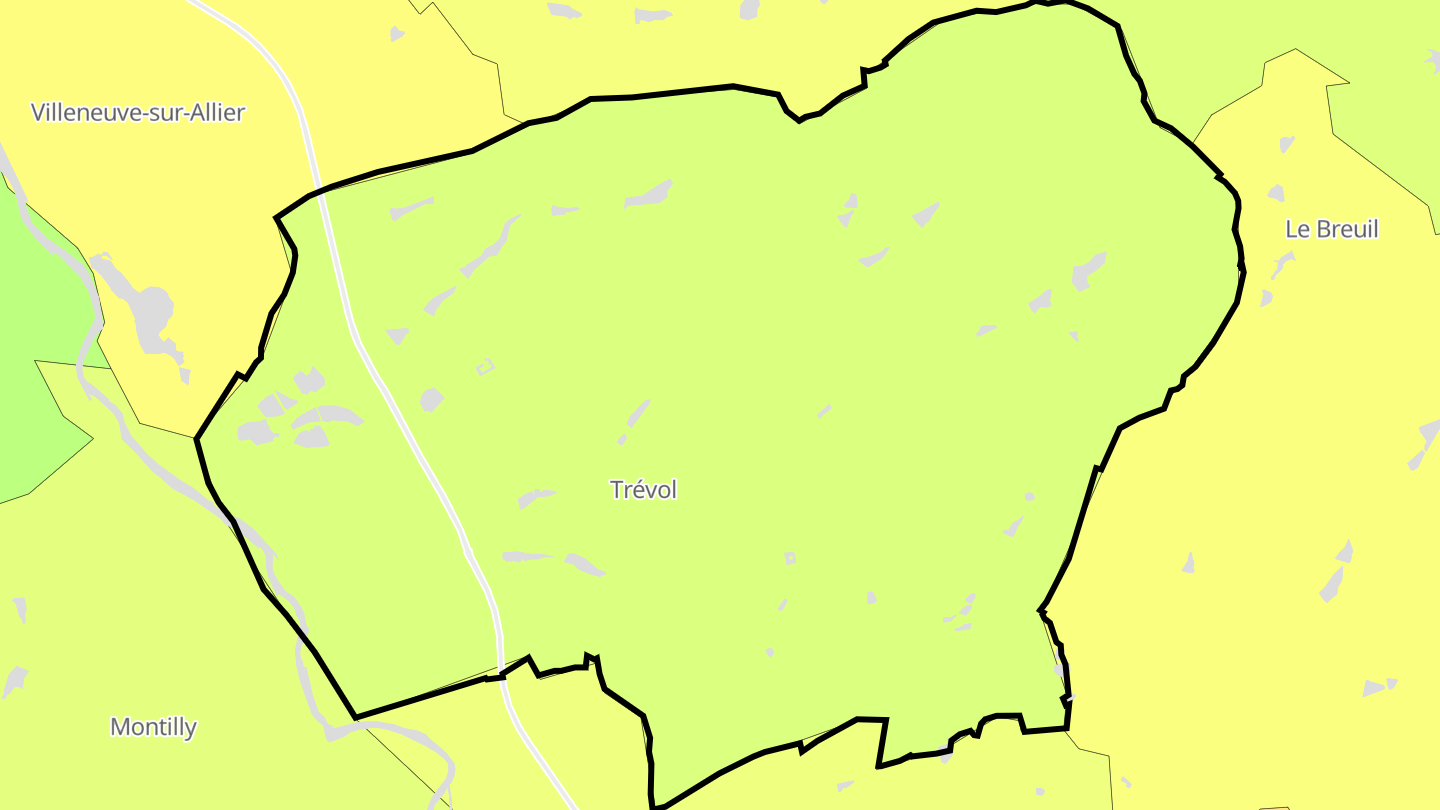 Carte des prix de l'immobilier Trévol