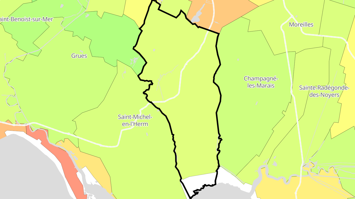 Carte des prix de l'immobilier Triaize