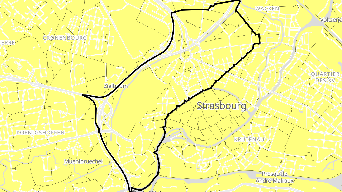 Carte des prix de l'immobilier Tribunal-Gare-Porte de Schirmeck