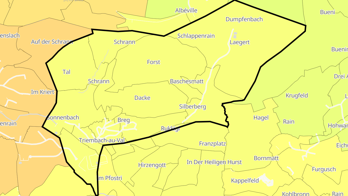 Carte des prix de l'immobilier Triembach-au-Val