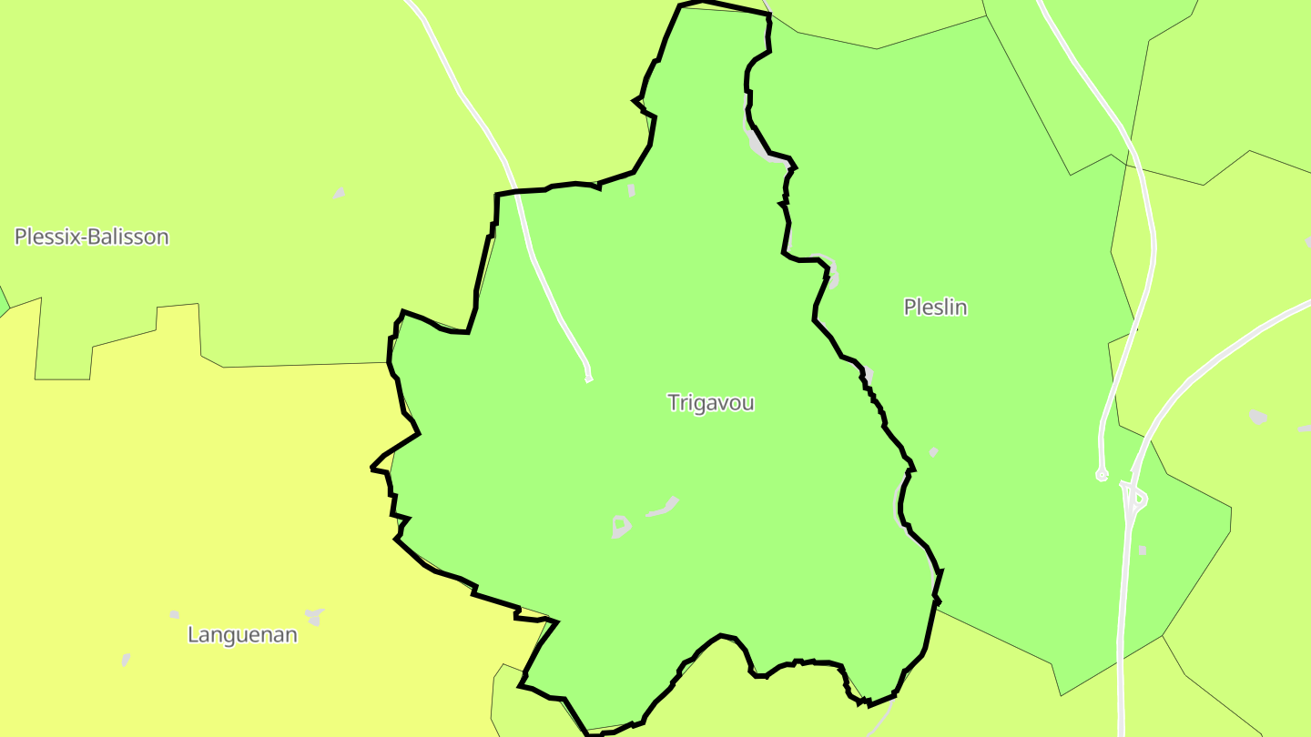 Carte des prix de l'immobilier Trigavou