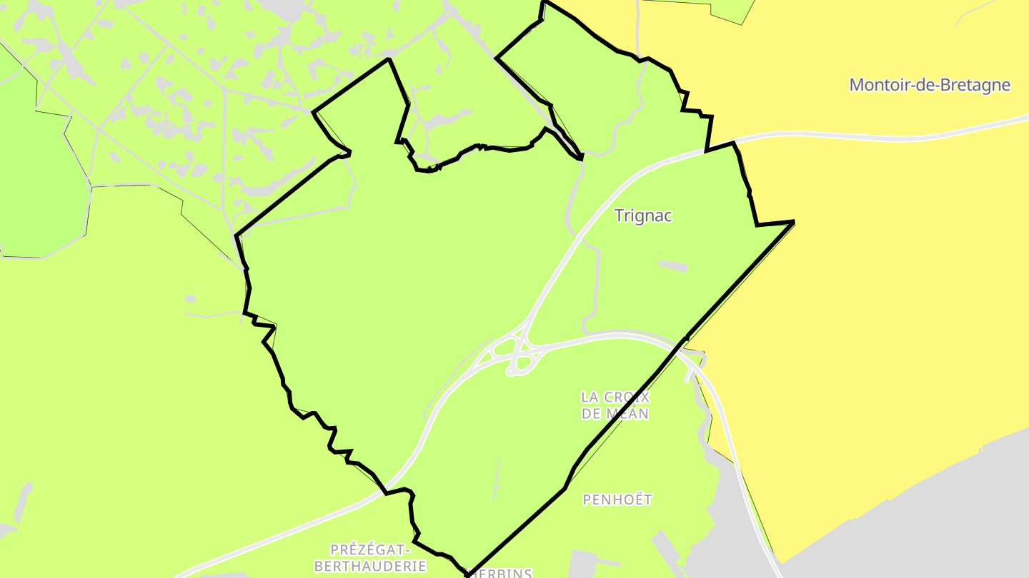 Carte des prix de l'immobilier Trignac