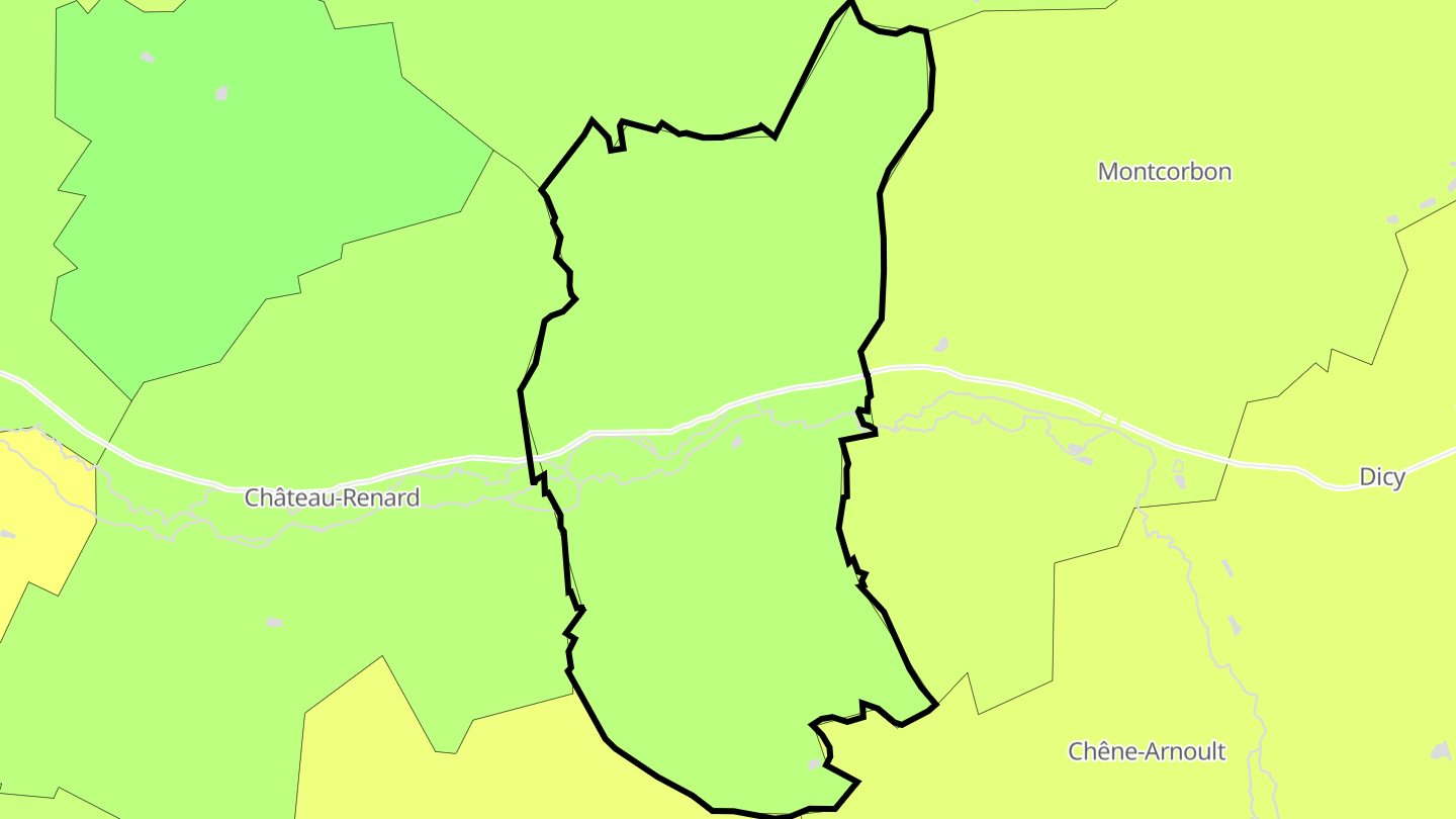 Carte des prix de l'immobilier Triguères