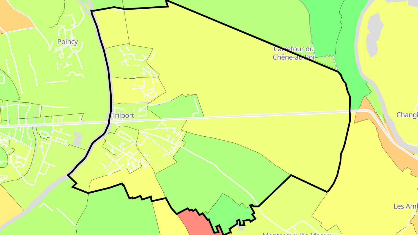 Carte des prix de l'immobilier Trilport