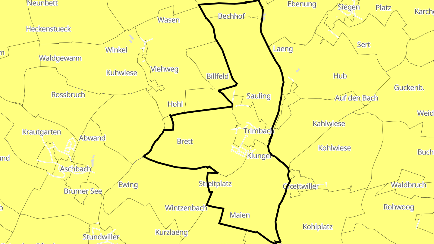 Carte des prix de l'immobilier Trimbach