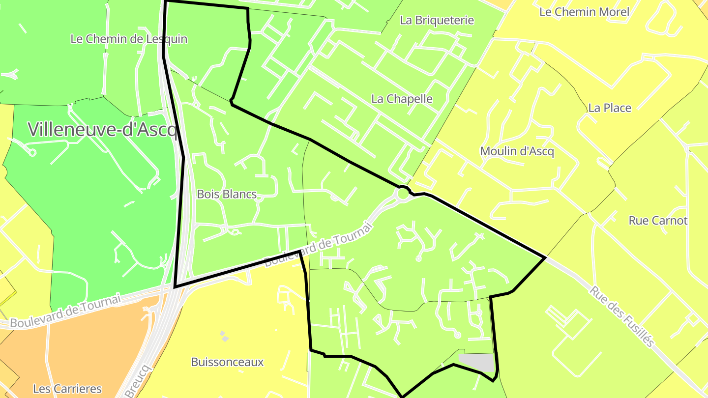 Carte des prix de l'immobilier Triolo