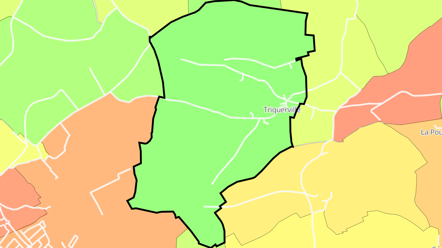 Carte des prix de l'immobilier Triquerville