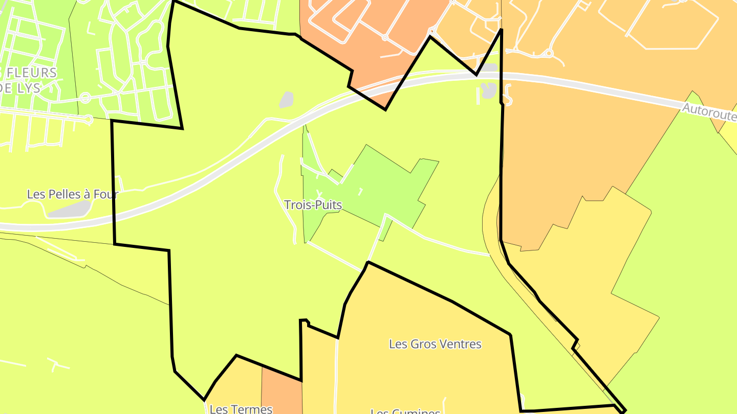 Carte des prix de l'immobilier Trois-Puits