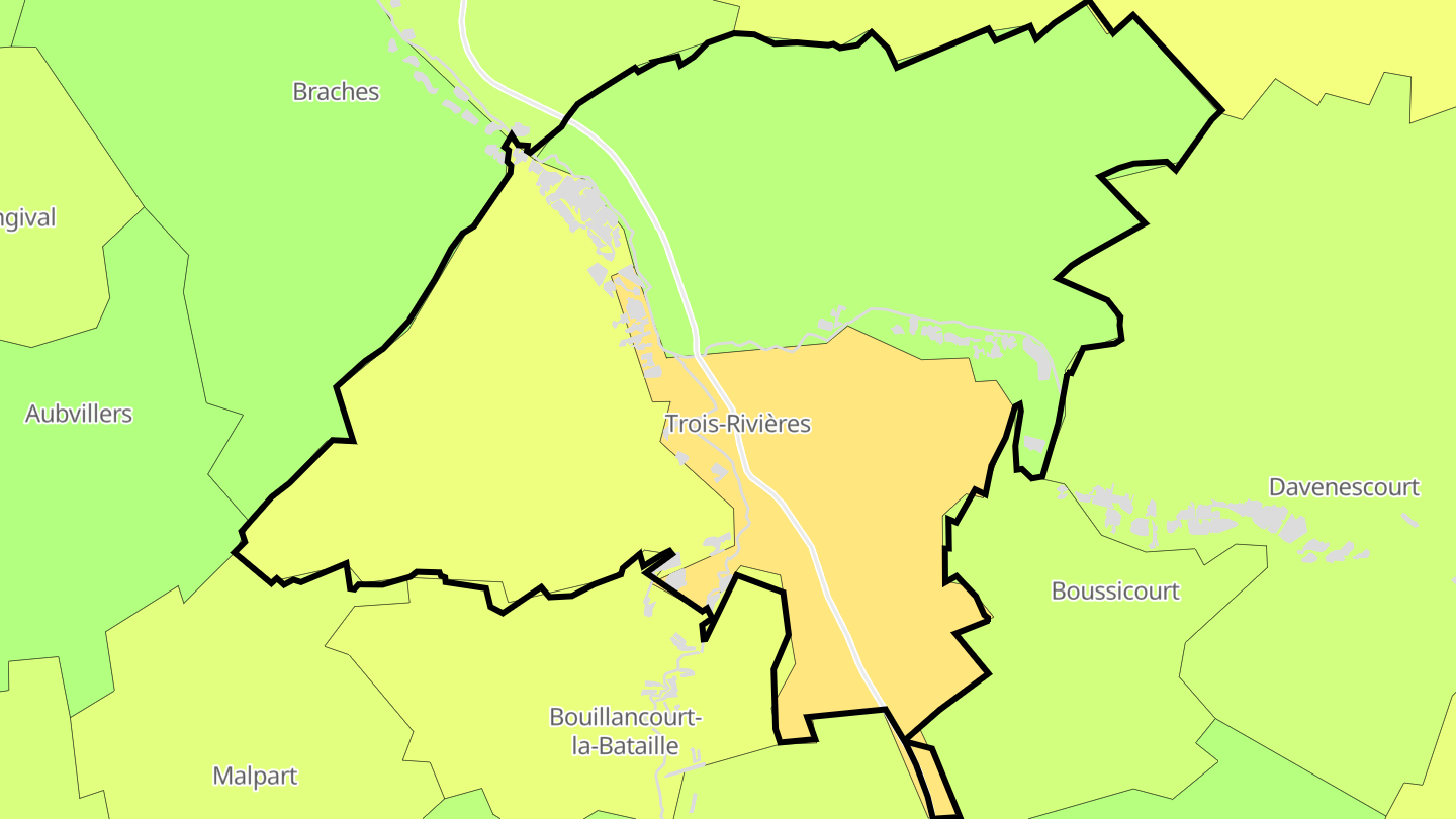 Carte des prix de l'immobilier Trois-Rivières