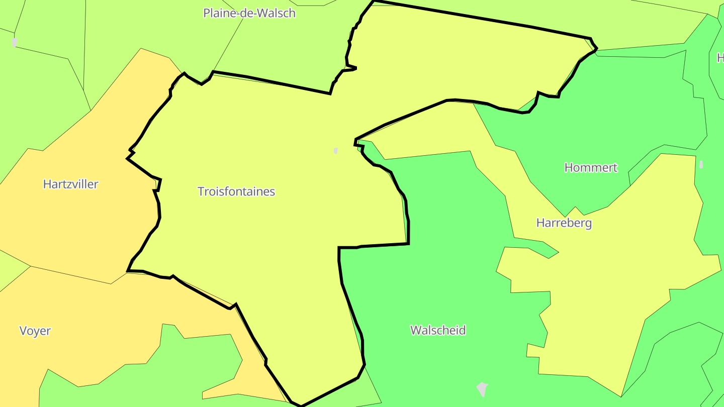 Carte des prix de l'immobilier Troisfontaines