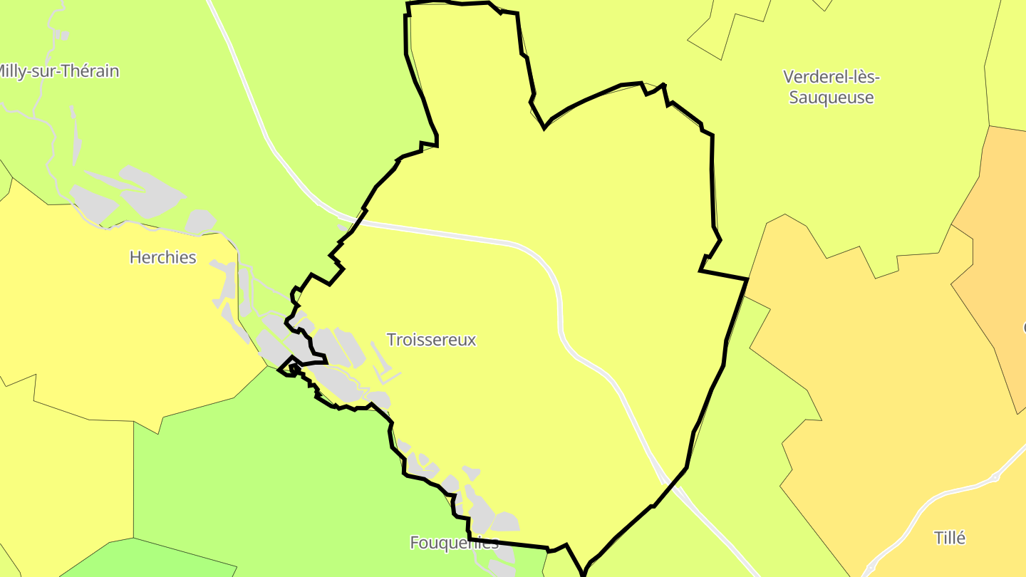 Carte des prix de l'immobilier Troissereux
