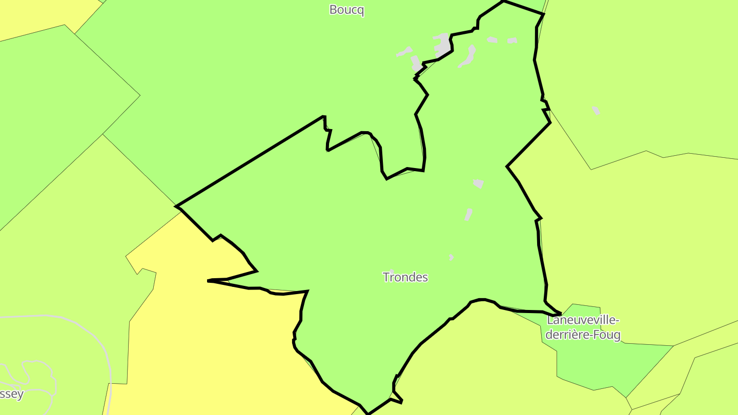Carte des prix de l'immobilier Trondes