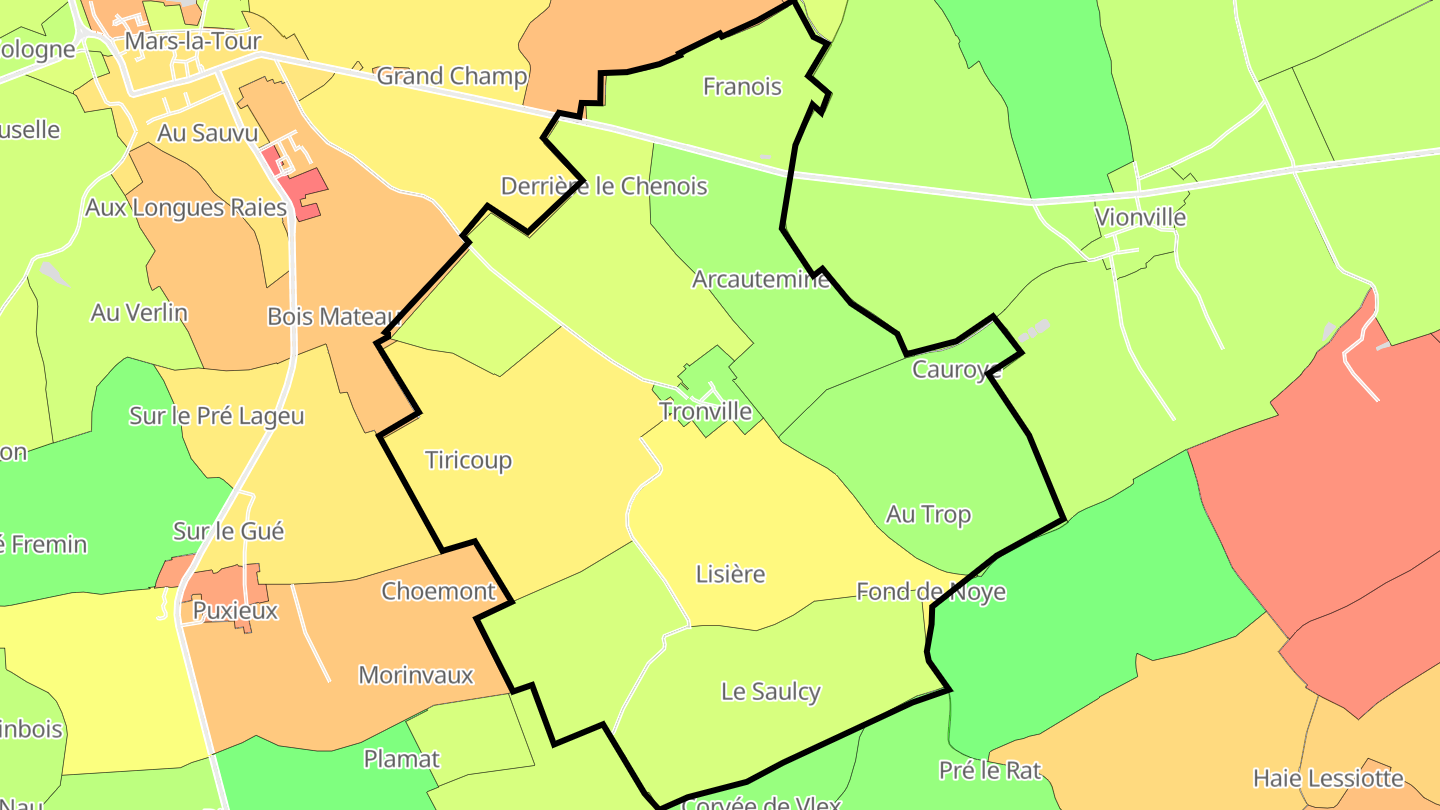 Carte des prix de l'immobilier Tronville