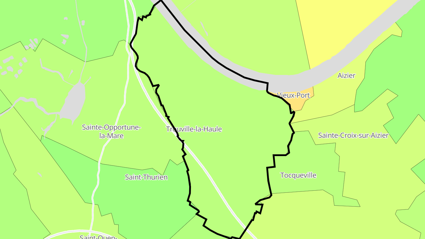 Carte des prix de l'immobilier Trouville-la-Haule