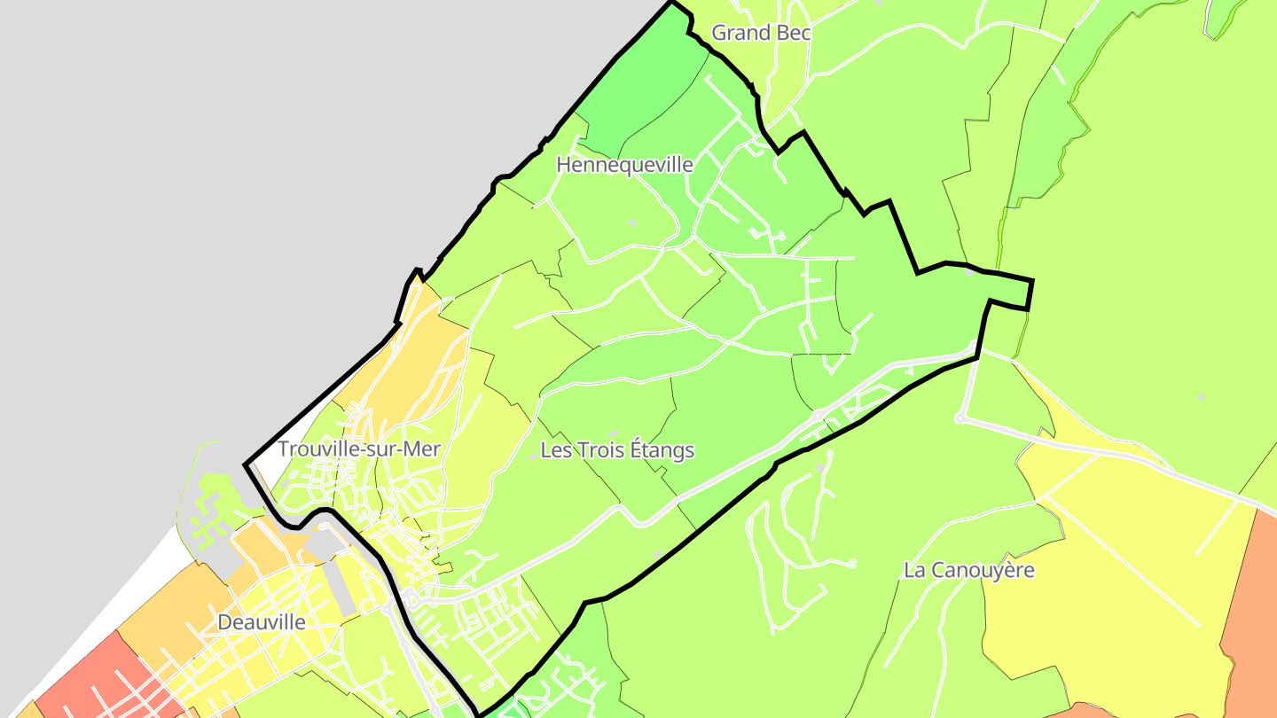 Carte des prix de l'immobilier Trouville-sur-Mer