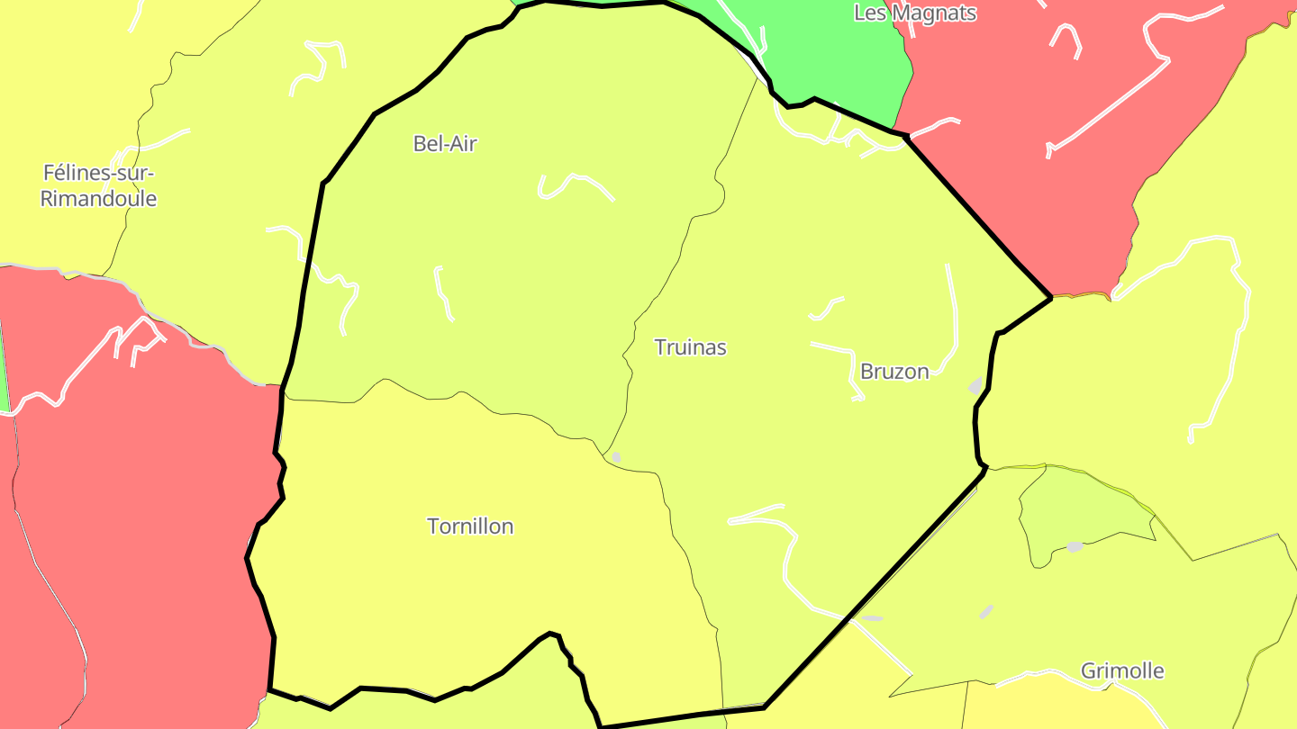 Carte des prix de l'immobilier Truinas