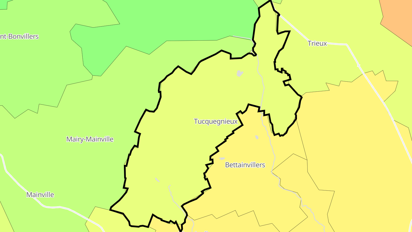 Carte des prix de l'immobilier Tucquegnieux